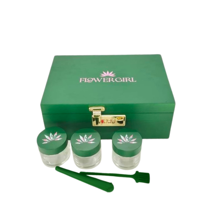 Flower Girl Stash Box - Green (PRE-ORDER)